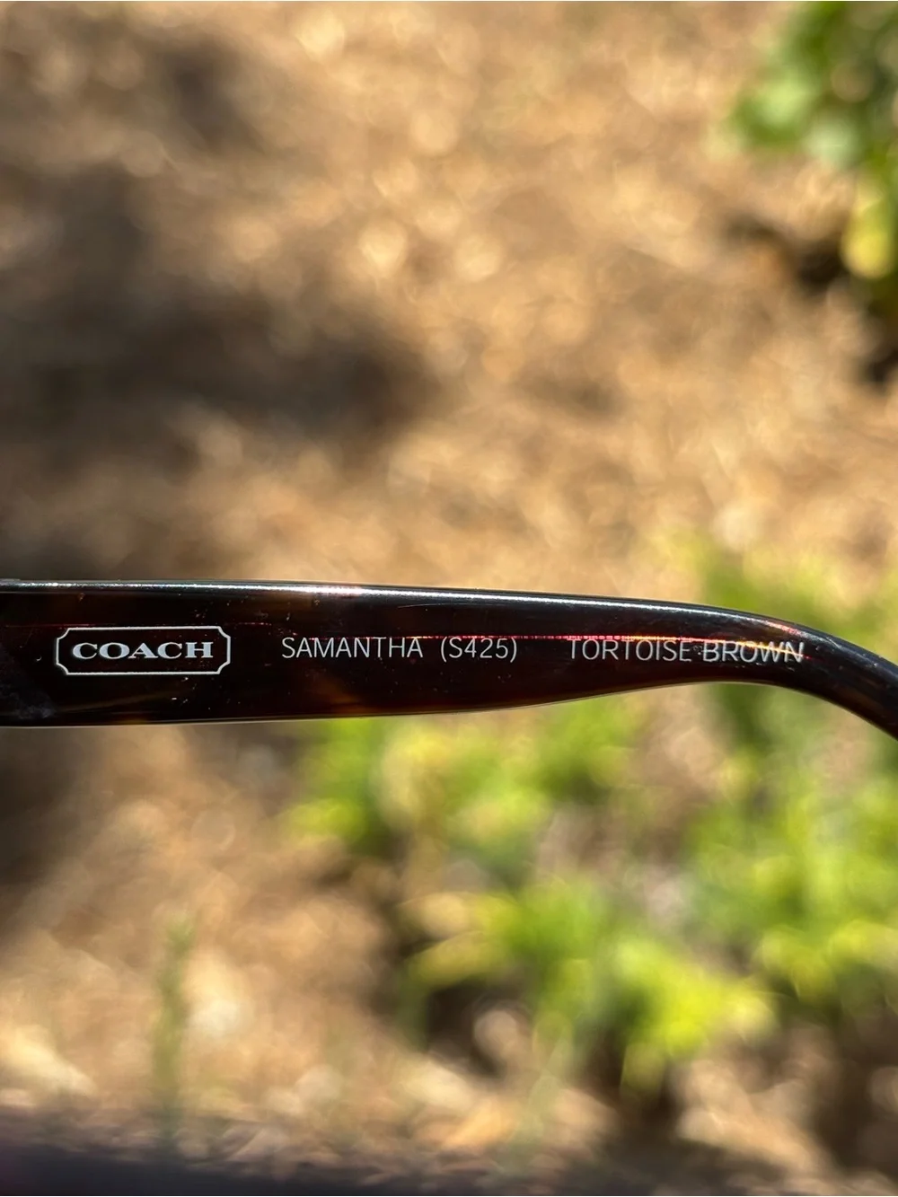 Coach Samantha Brown Tortoiseshell Sunglasses with Signature Case